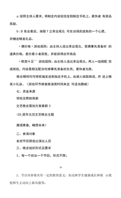 文藝晚會(huì)策劃方案精編版